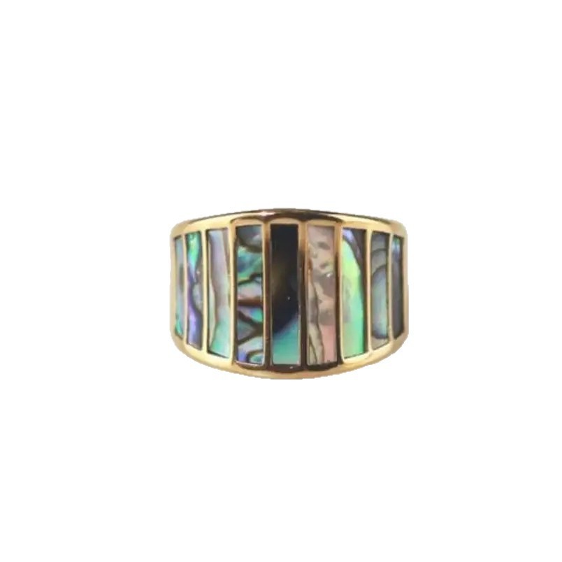Women's Retro Easy Matching Stainless Steel Inlaid Ring