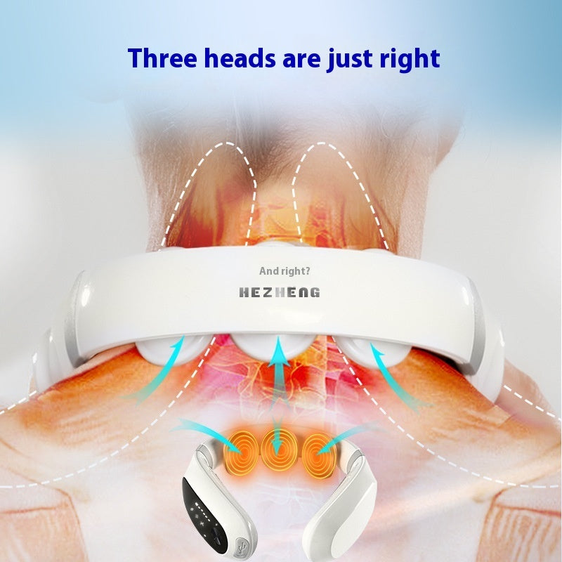 EMS Low Frequency Pulse Vibration Rechargeable Portable Massage Neck Massager