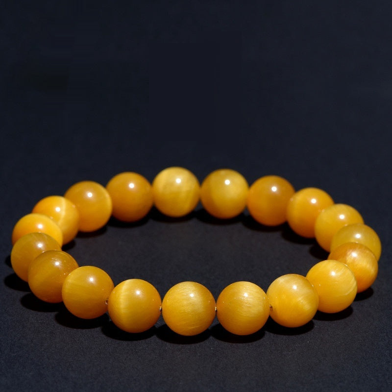 Natural Jadified Golden Tigerite Ball Bracelet