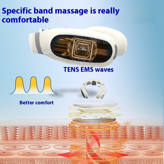 EMS Low Frequency Pulse Vibration Rechargeable Portable Massage Neck Massager