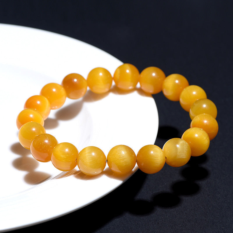Natural Jadified Golden Tigerite Ball Bracelet